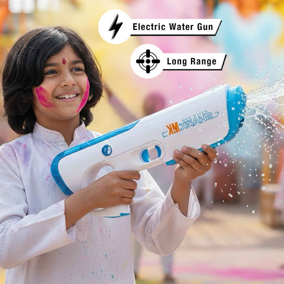 Storio Rechargeable Electric Water Gun | Auto Absorb Continuous Spray | Long Range Electric Shark
