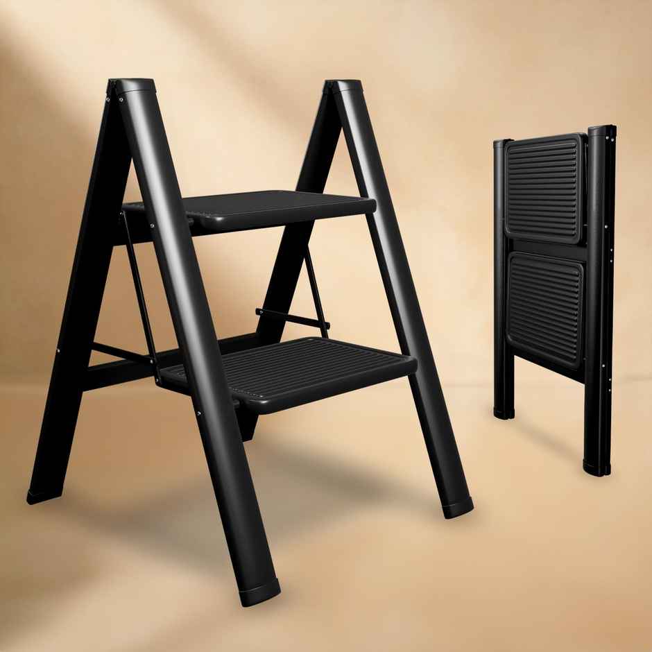 Lifelong 2 Steps Stee | Foldable | Portable Stairs | Two Step Stool | 50 Kg Capacity