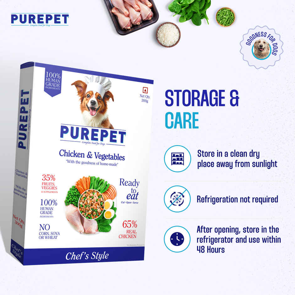 Purepet Chicken & Veg Fresh Dog Food (Adults & Puppies)