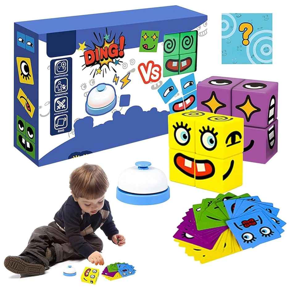 Kidology Emoji Cube Face Change Game for Kids, Learning Educational Emotion Change Blocks