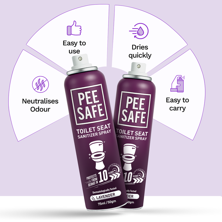 Pee Safe Toilet Seat Sanitizer Spray | Lavender