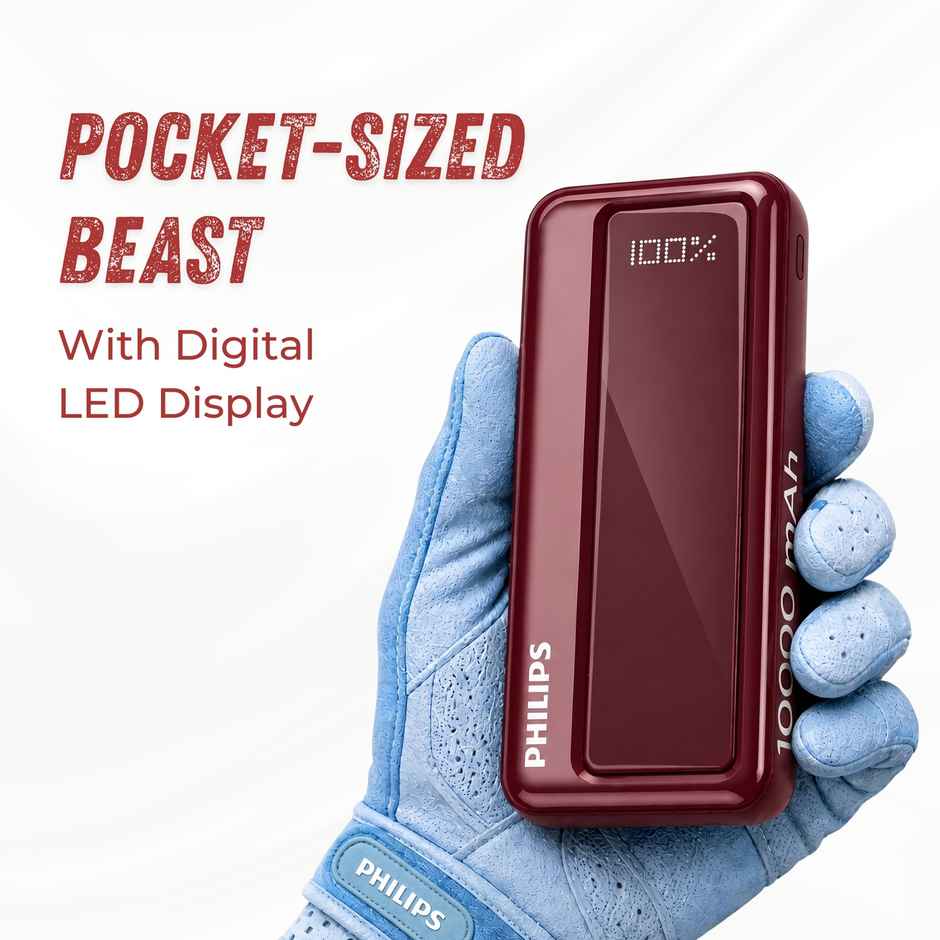 Philips DLP1711NR/94 10000mAh 22.5W Max Fast Charging Power Bank with Digital LED Display