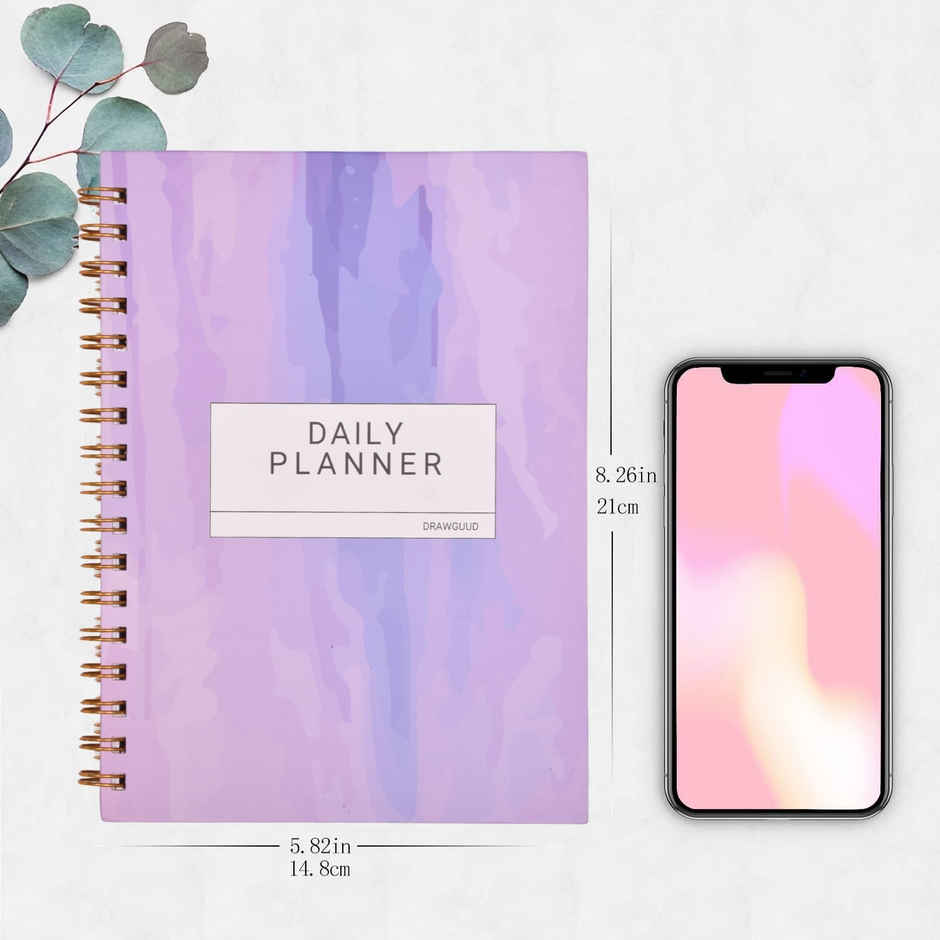 DRAWGUUD Undated Planner, A5 Habit & Routine Tracker- Weekly and Monthly Goal for Productivity