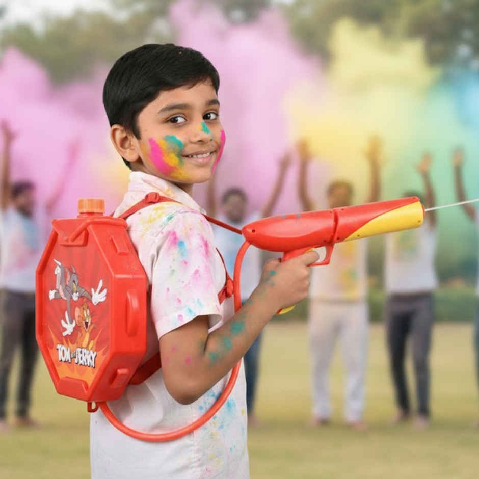 Tom and Jerry Holi Water Tank Pichkari | 2.25 L | Tomuncle