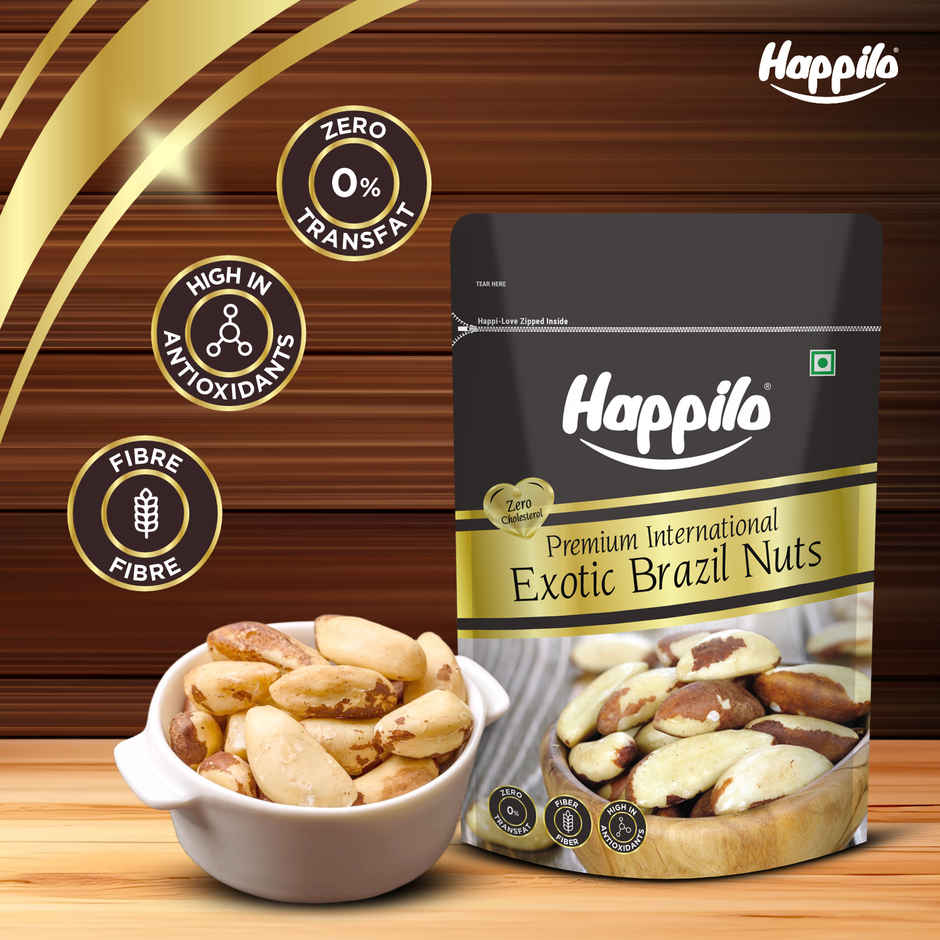 Happilo Premium Brazil Nuts | Nuts without Shell |Natural Source of Selenium |No Added Preservatives
