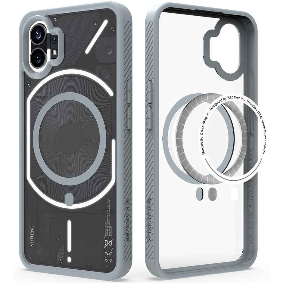 Kapaver Nothing Phone 1 Back Cover Case | Mag X - Gray