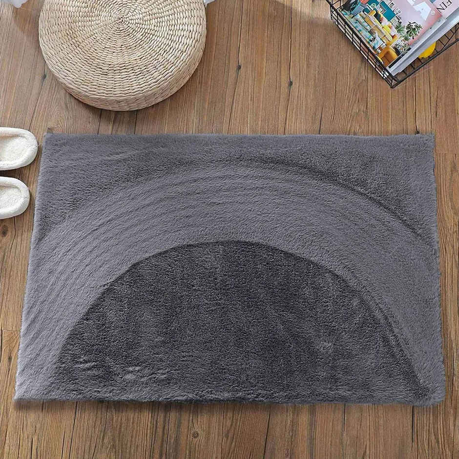 Polyester Anti Slip Mat | Grey | 24 x 16 inch