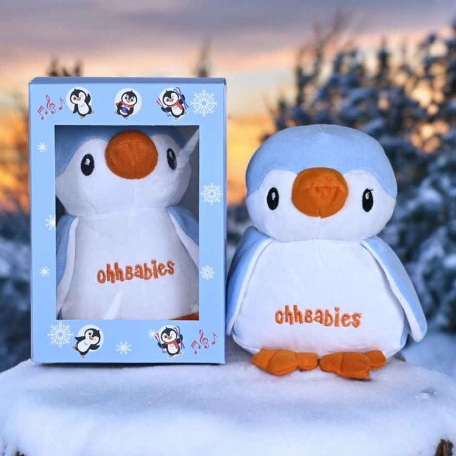 Ohhbabies Penguin Soft Rattle Toy | Blue