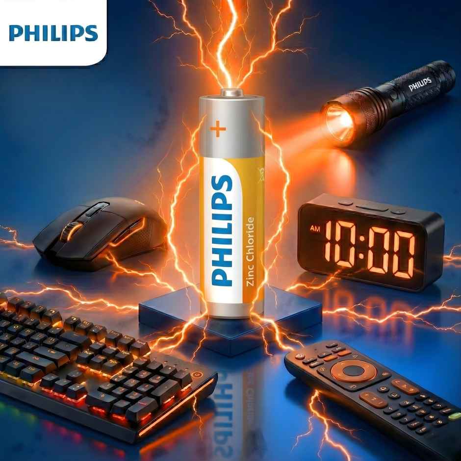 Philips R6G10B/94 AA Zinc Chloride Battery | 1.5V | Long Lasting | Leak Resistant 1.0 Piece
