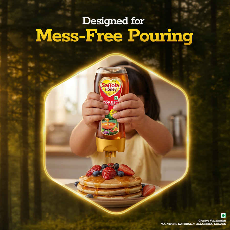 Saffola Honey Active, Made with Forest Honey, Pure Honey, No sugar adulteration