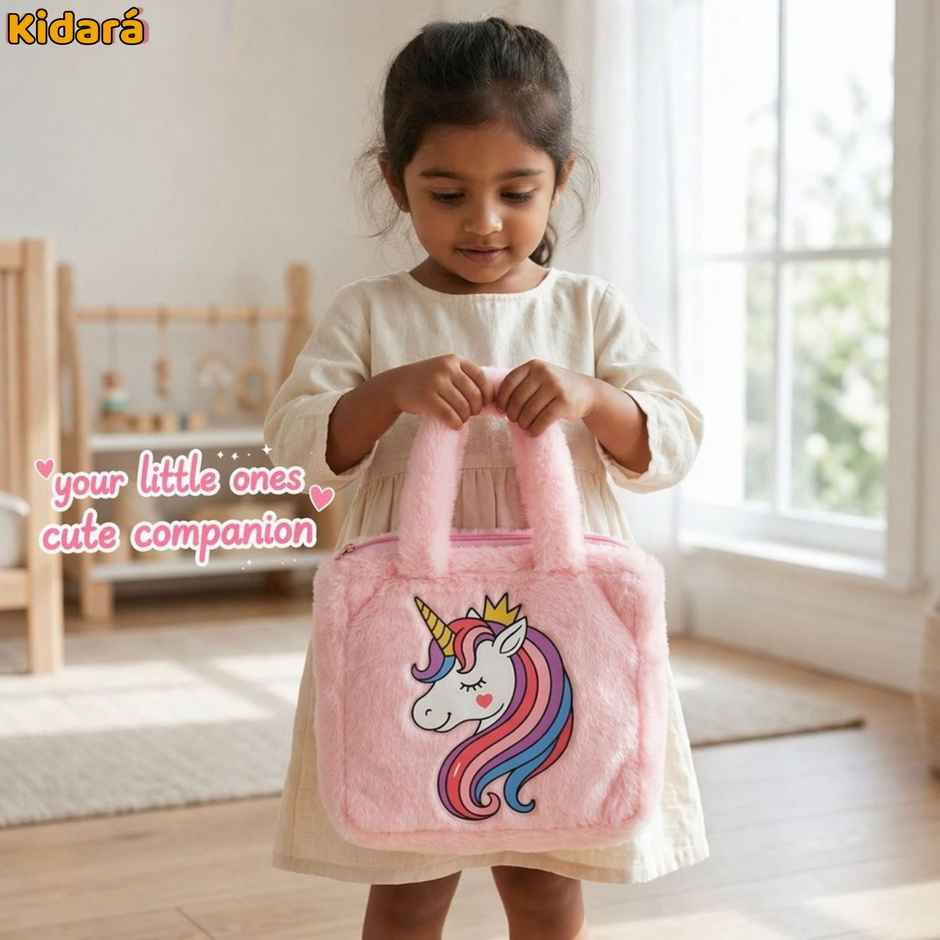 Kidara Unicorn Fur Sling Bag | Pink