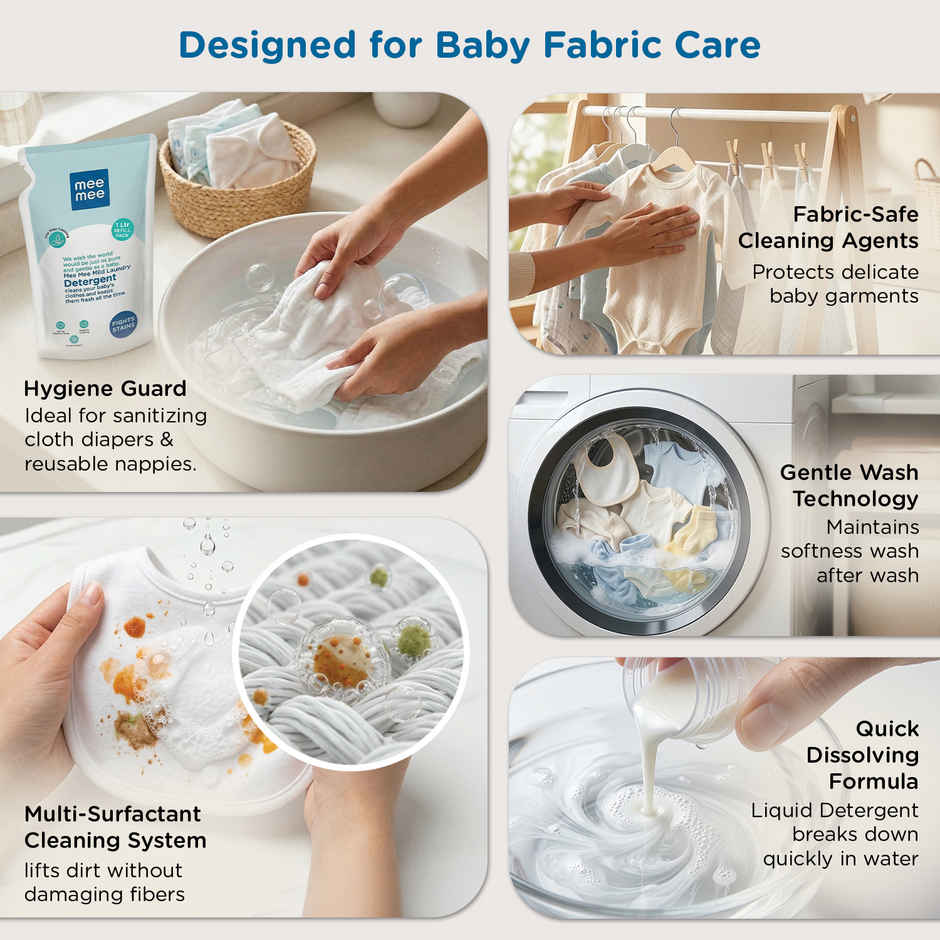 Mee Mee Mild Baby Liquid Laundry Detergent - One Drop Cleaning