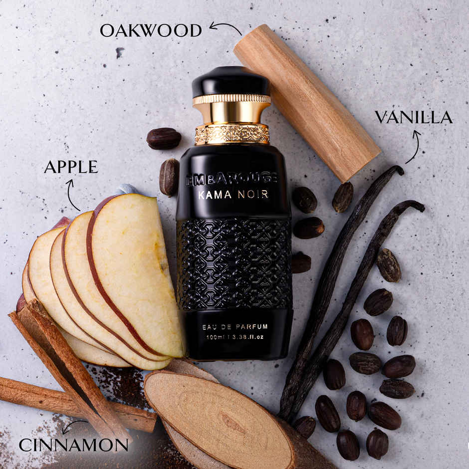 Embarouge Kama Noir Luxury Gourmand Perfume for Man | Cinnamon, Apple & Vanilla Notes