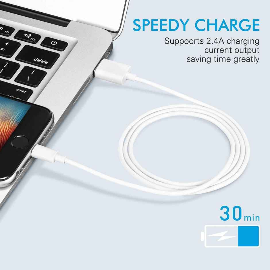 Sounce Fast Iphone Charging Cable & Data Sync Usb Cable(White)