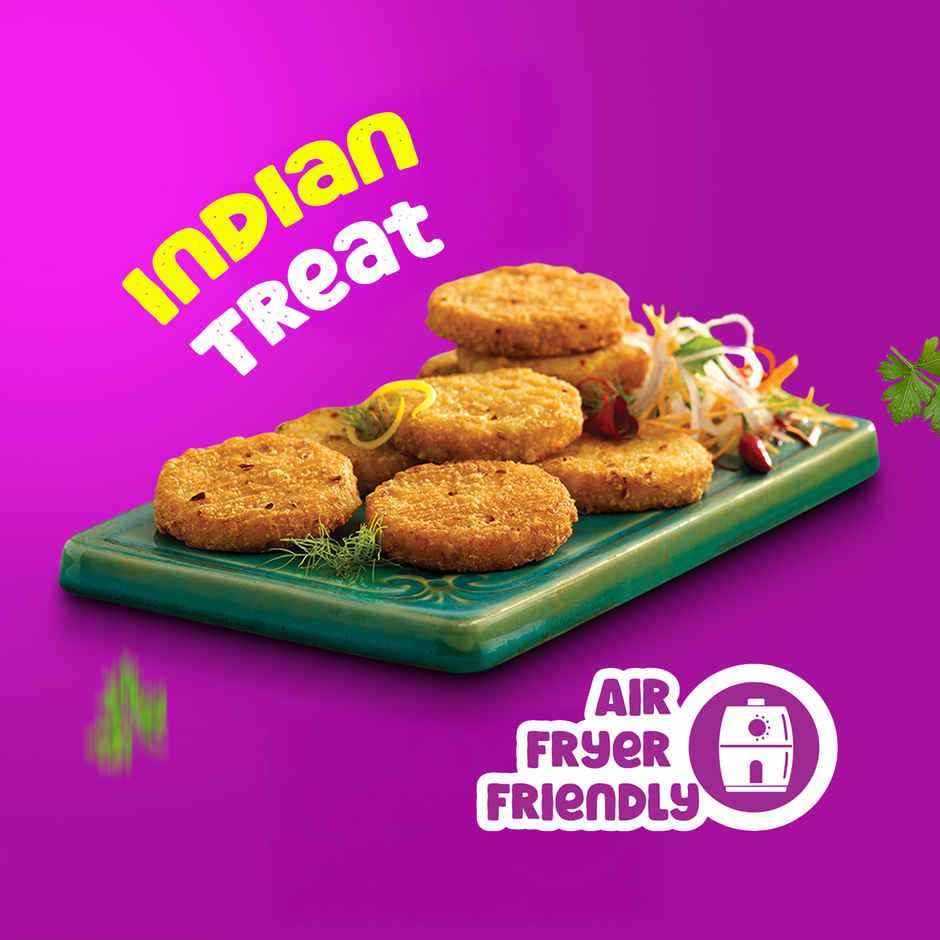 HyFun Aloo Tikki, Real Desi Taste, Potato Snack | Frozen