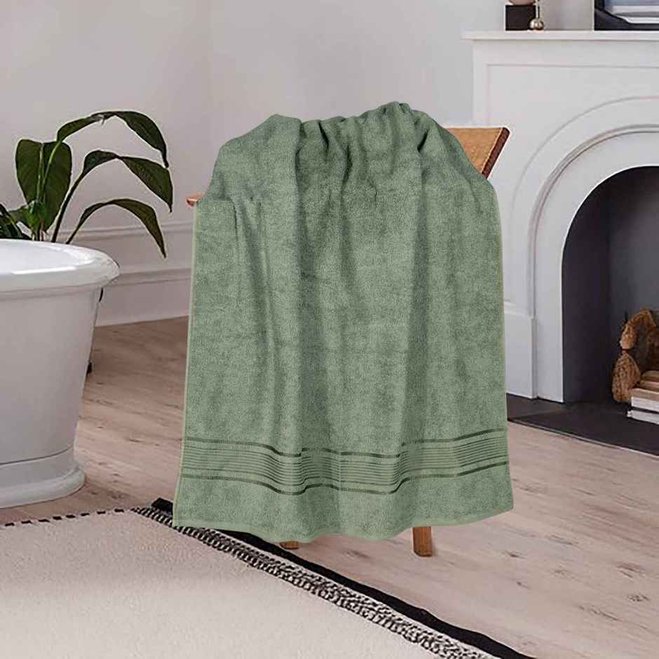 Dream Living Pure Cotton Bath Towel 400 Gsm | Olive - 36 x 71 in