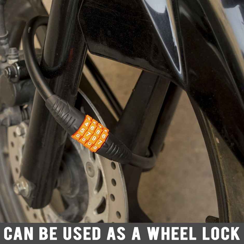 Autofy 4 Digit Number Lock Helmet Lock Multipurpose Lock Resettable Combination Lock