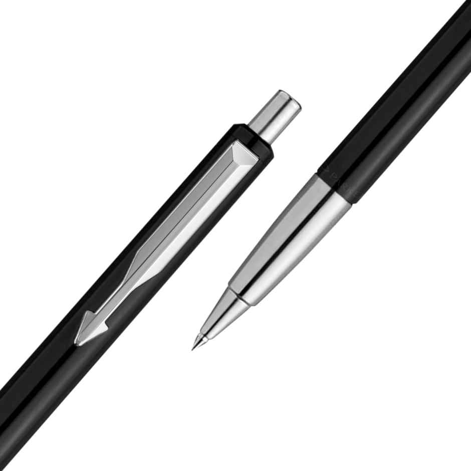 Parker Vector Standard Ball Pen Chrome Trim Black Body (Blue Ink)