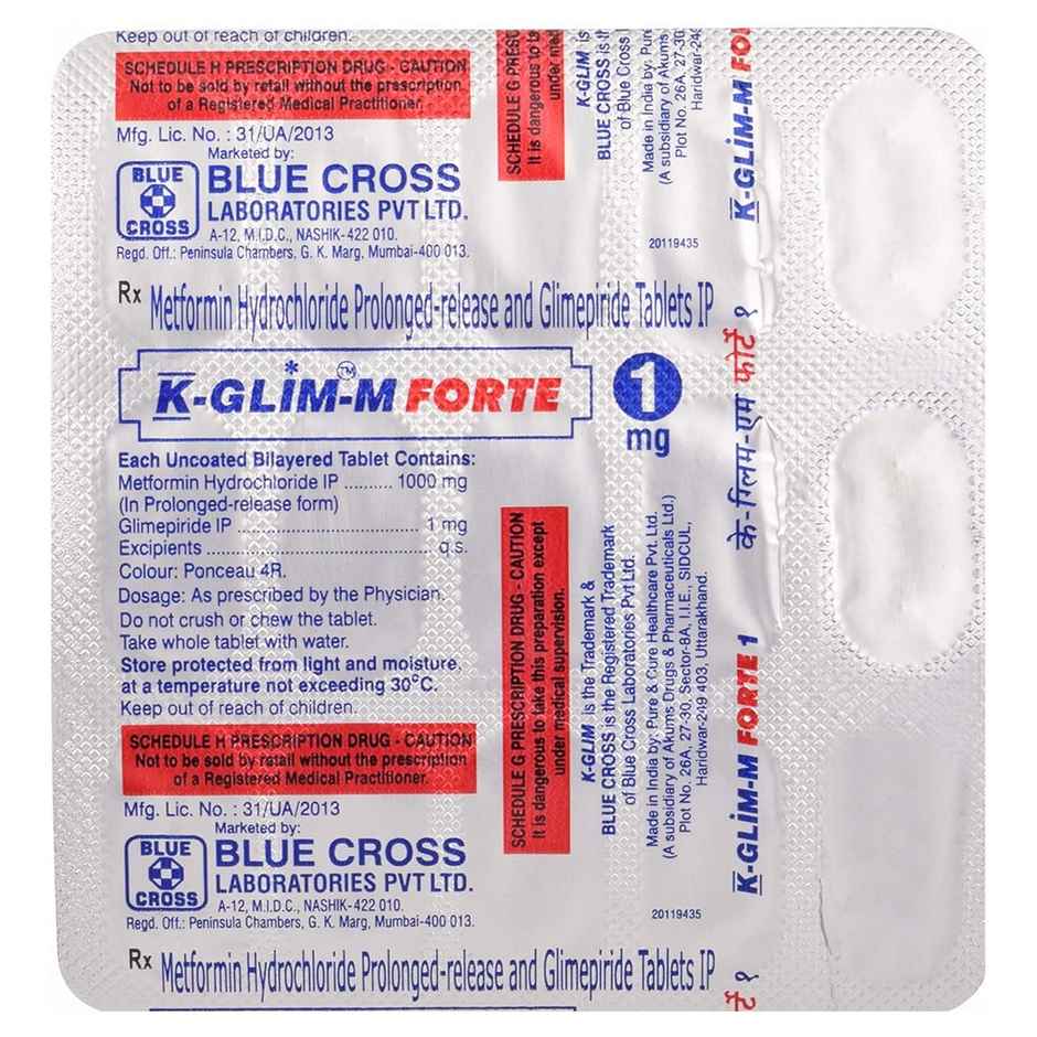 K-Glim-M Forte 1mg Tablet PR