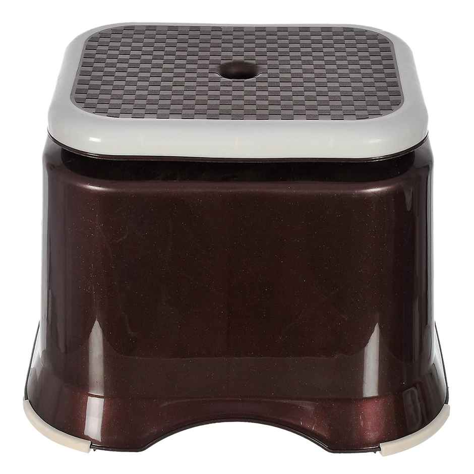Kuber Industries ULa 10 Anti-Slip Stool for Bathroom | Kitchen | Bedroom | Toy Room (Brown)