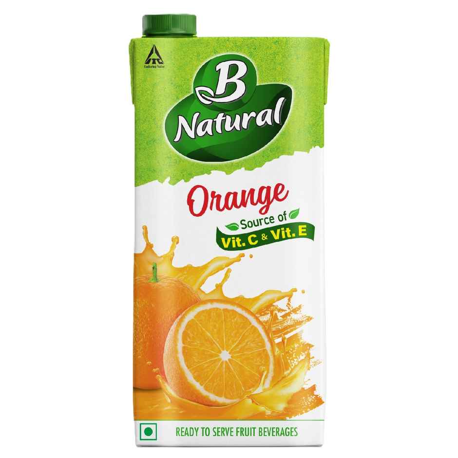 B Natural Orange Juice, Enriched with Vitamin C & E