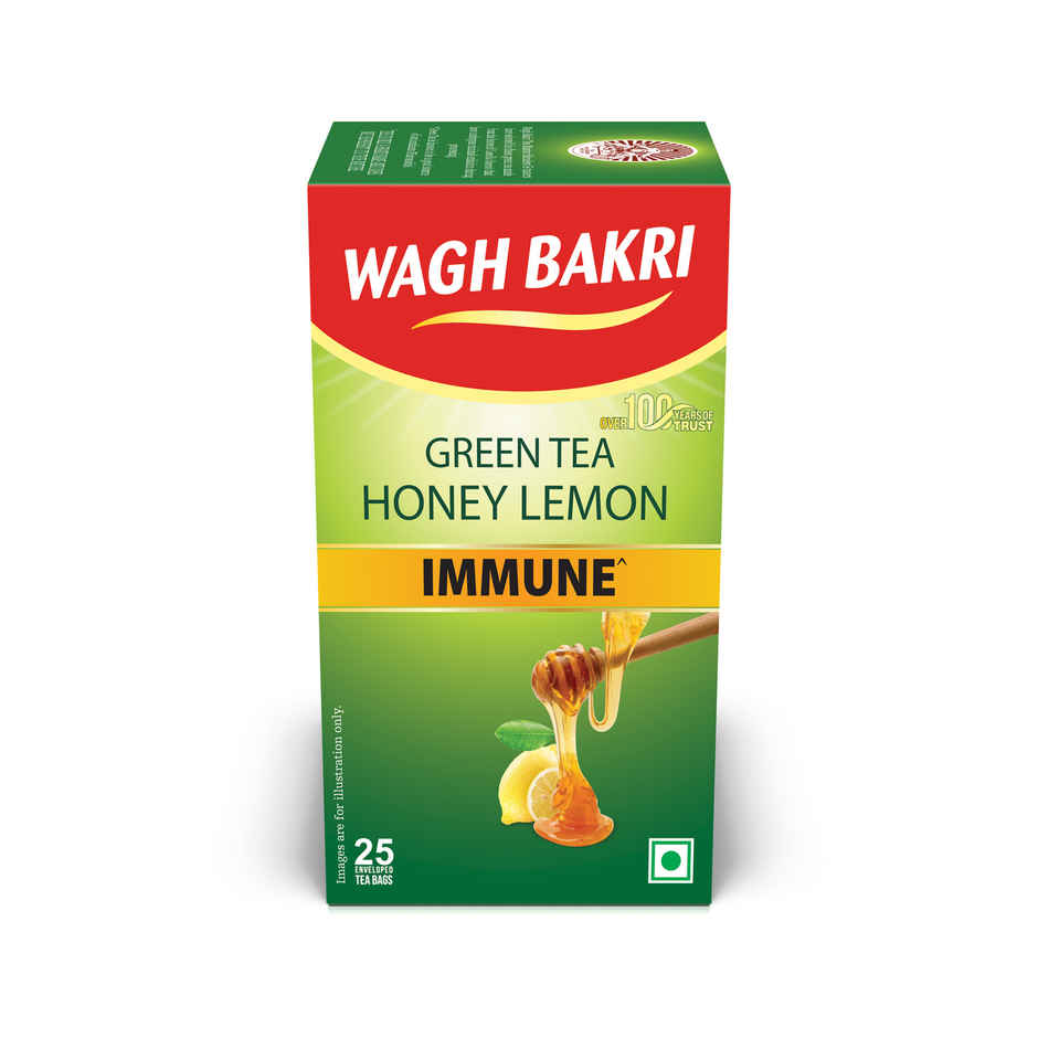 Wagh Bakri Honey and Lemon Green Tea Bags