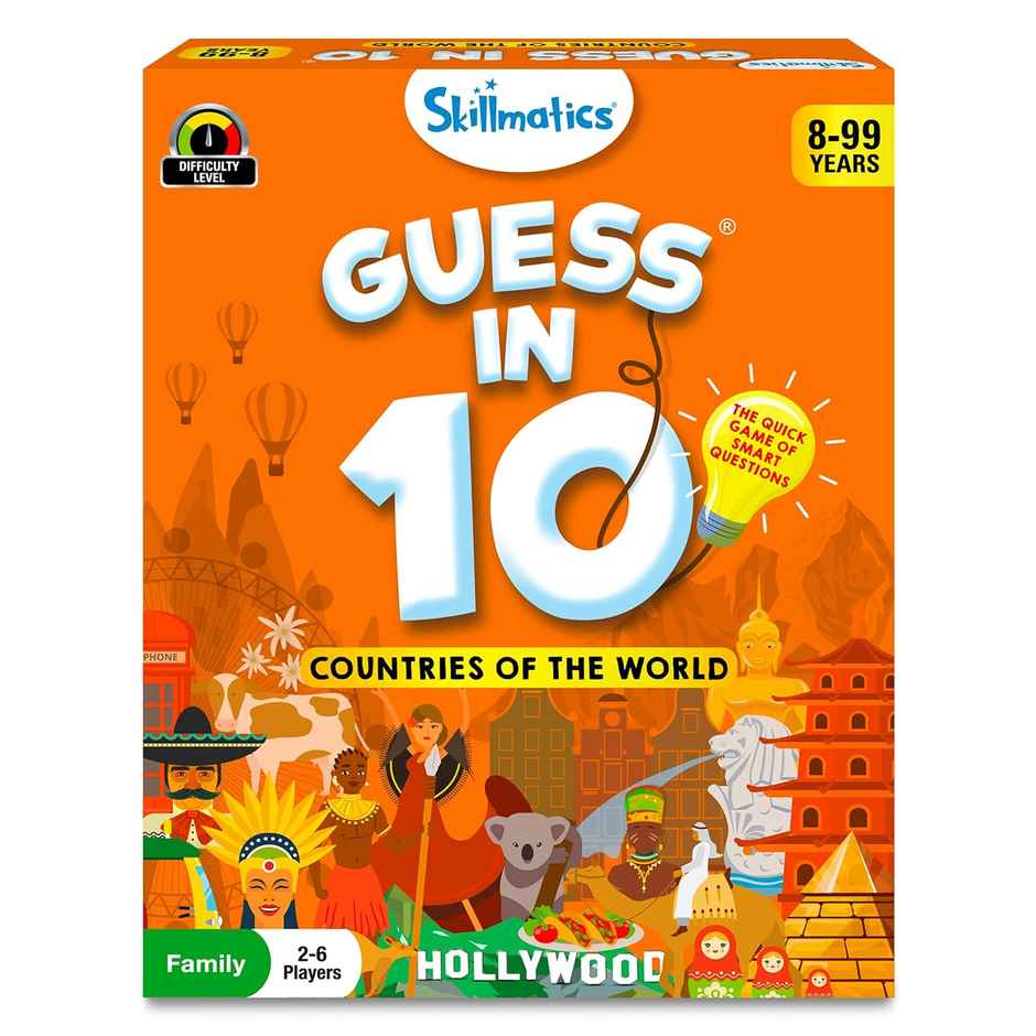 Skillmatics Guess In 10 - Countries Of The World Card Game (8+ Years)