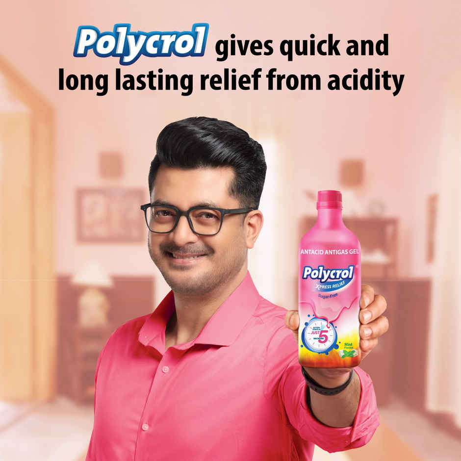 Polycrol Xpress Relief Mint Flavour Sugar Free Gel 