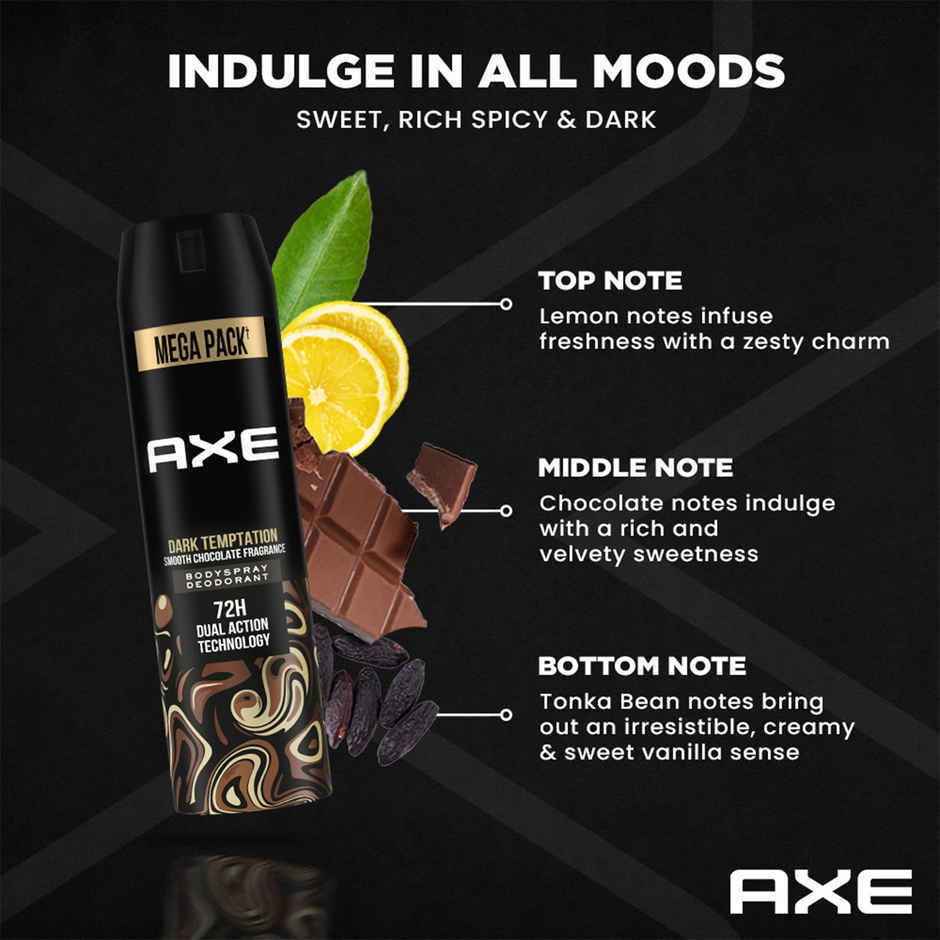 Axe Dark Temptation Deo | For Men | Long Lasting Deodrant Spray