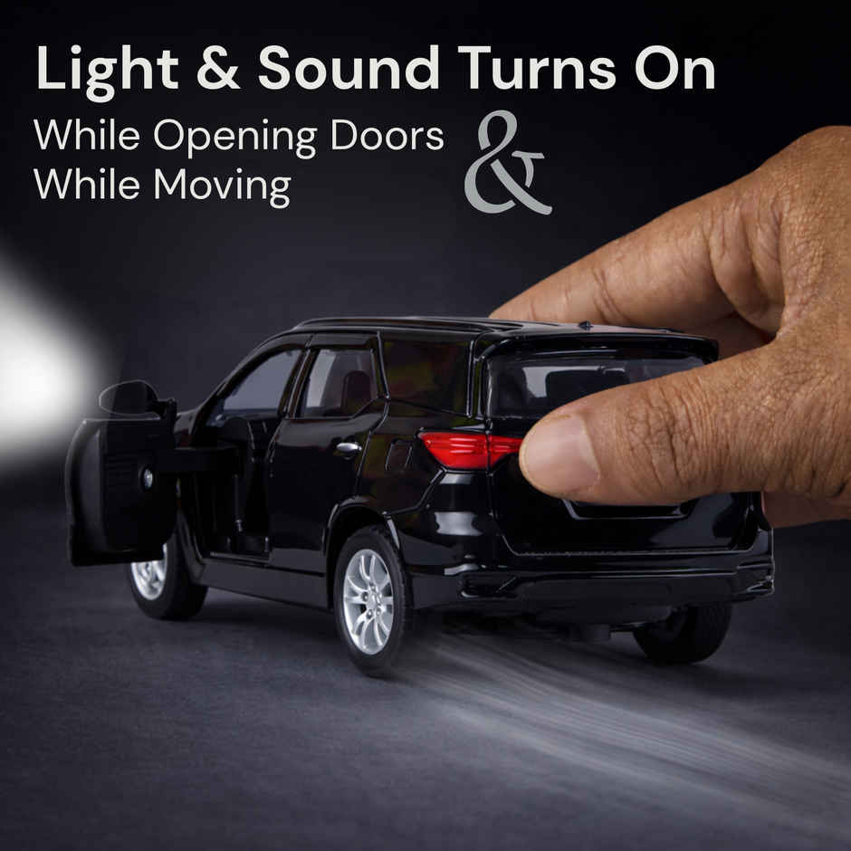 Race n Roll Light & Sound Elite Cruiser SUV Toy Car Pull back Action Fortu Black