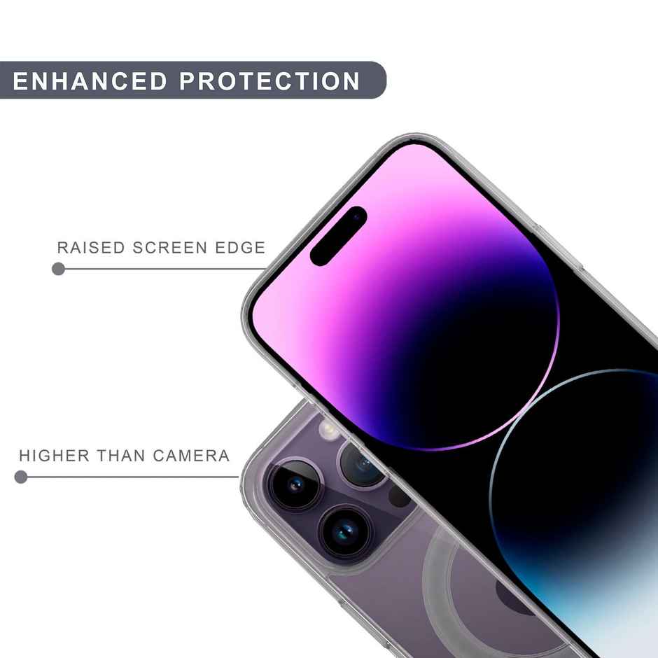 Sprig Transparent Back Cover | Back Case for iPhone 14 Pro | Transparent | MagSafe Compatible