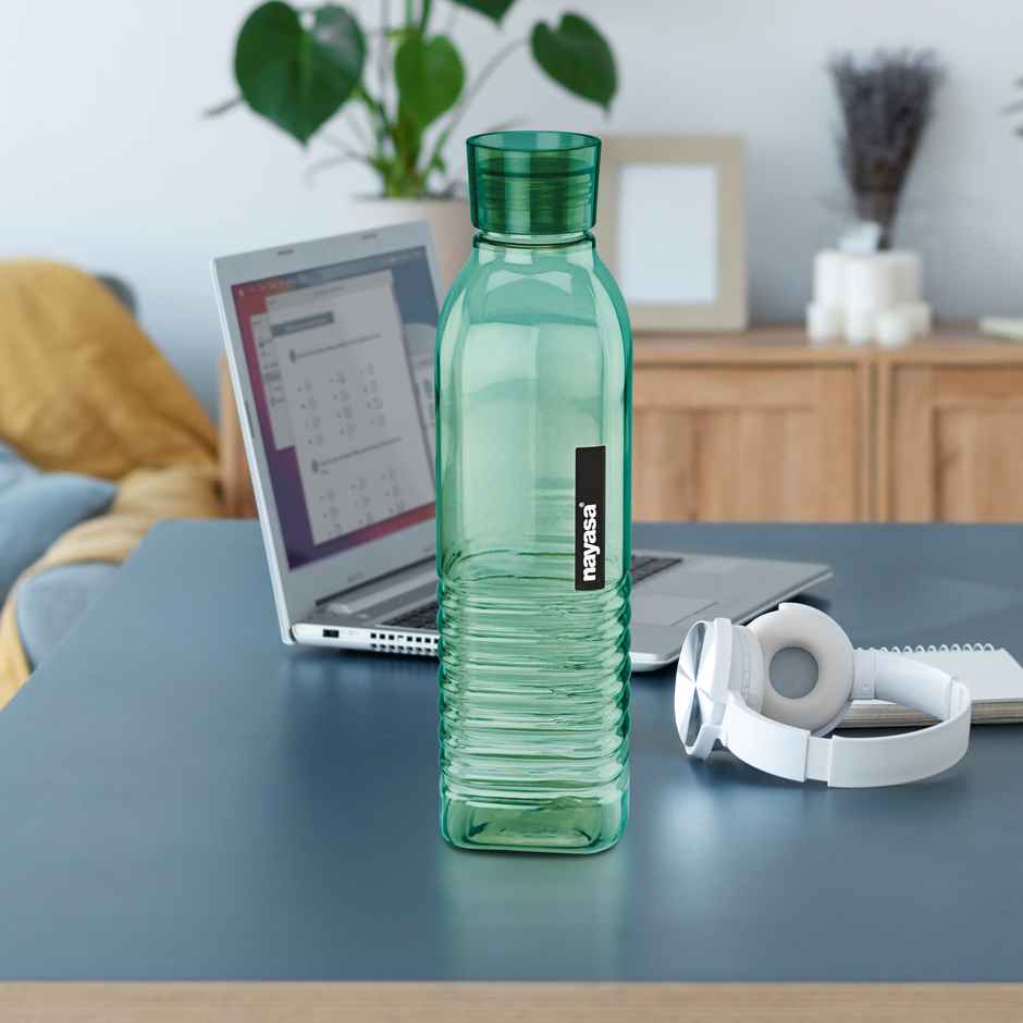Nayasa Dorino Plastic Bottle | BPA-Free | Perfect for Home and Kitchen Use | Green - 1000 ml