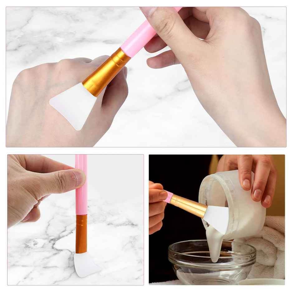 Bronson Professional Soft Hairless Silicone Mud Face Pack Brush Applicator (Color May Vary)