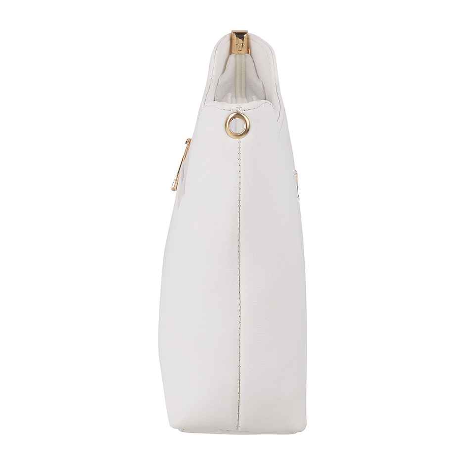 Mochi White Synthetic Sling Bag for Women | 66-7213-16