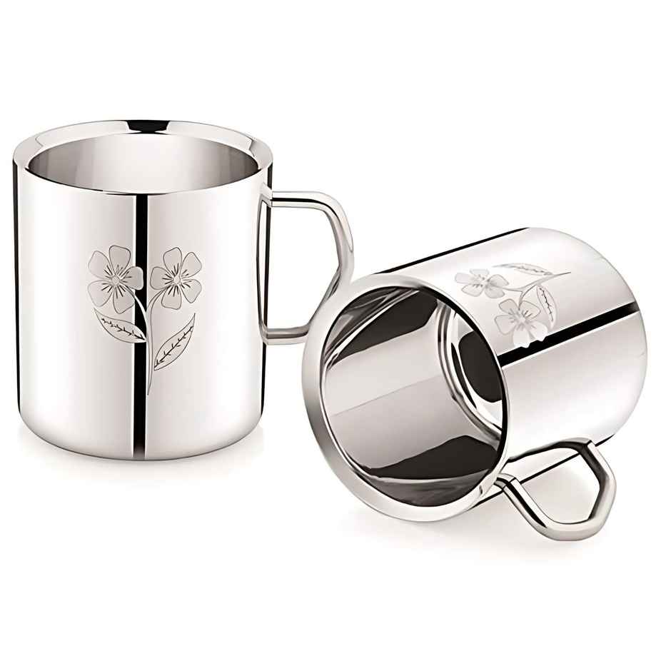 Limetro Steel Stainless Steel Coffee Mug | 2 Pcs