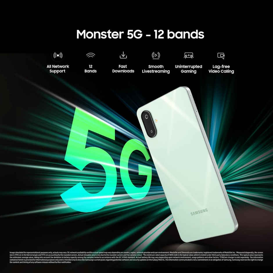 Samsung Galaxy M06 5G Blazing - Black | 4GB-64GB | Dimensity 6300