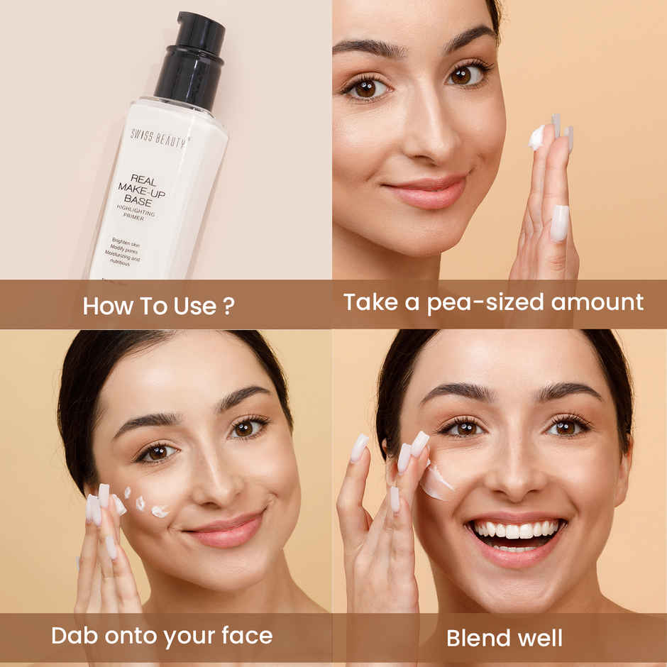 Swiss Beauty Real Makeup Base Highlighting Primer | 01 Natural Tint
