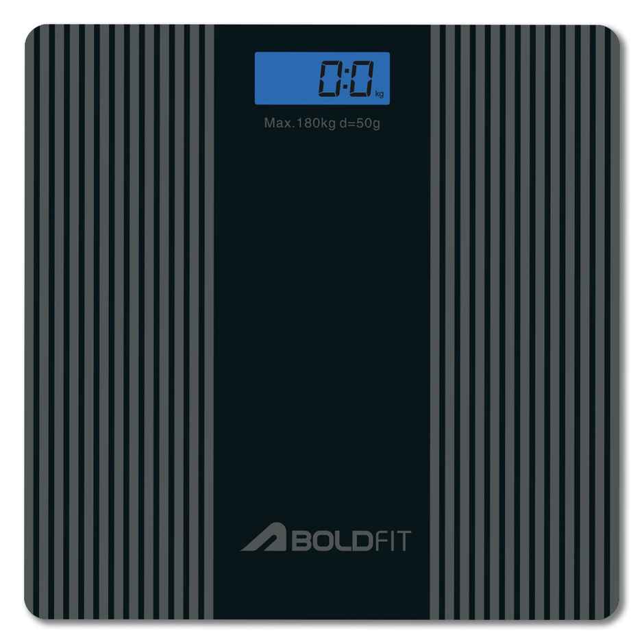 Boldfit Weight Machine for Body Weight Weighing | Digital Large LCD Display - Black | Nexus