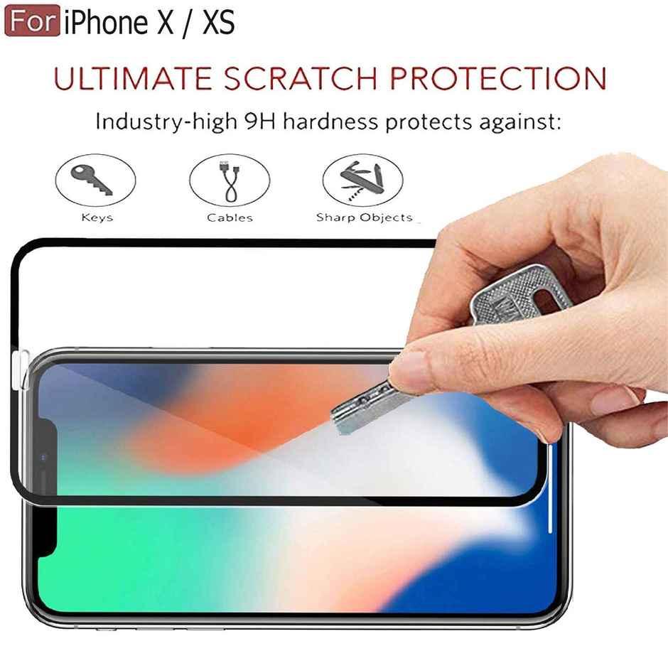 Techvor Tempered Glass for iPhone X, XS, and 11 Pro With Easy Installation Kit for Smartphone