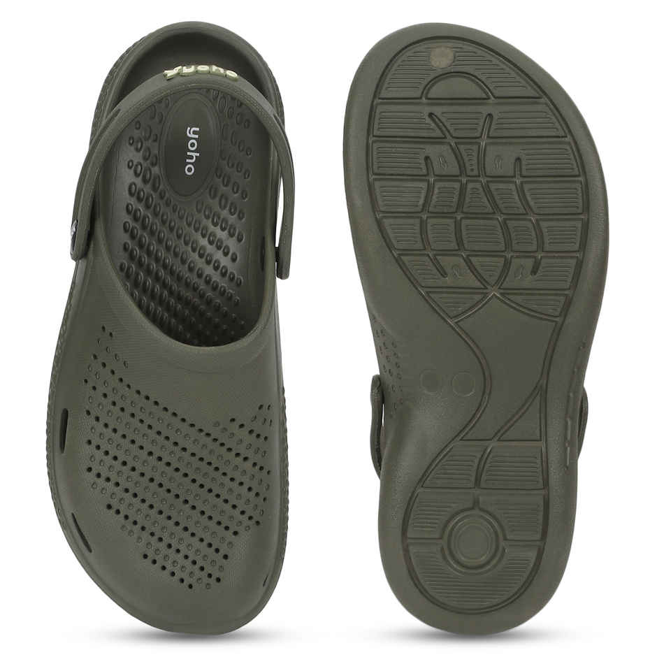 Yoho Men Classic Clogs Olive Green - UK7