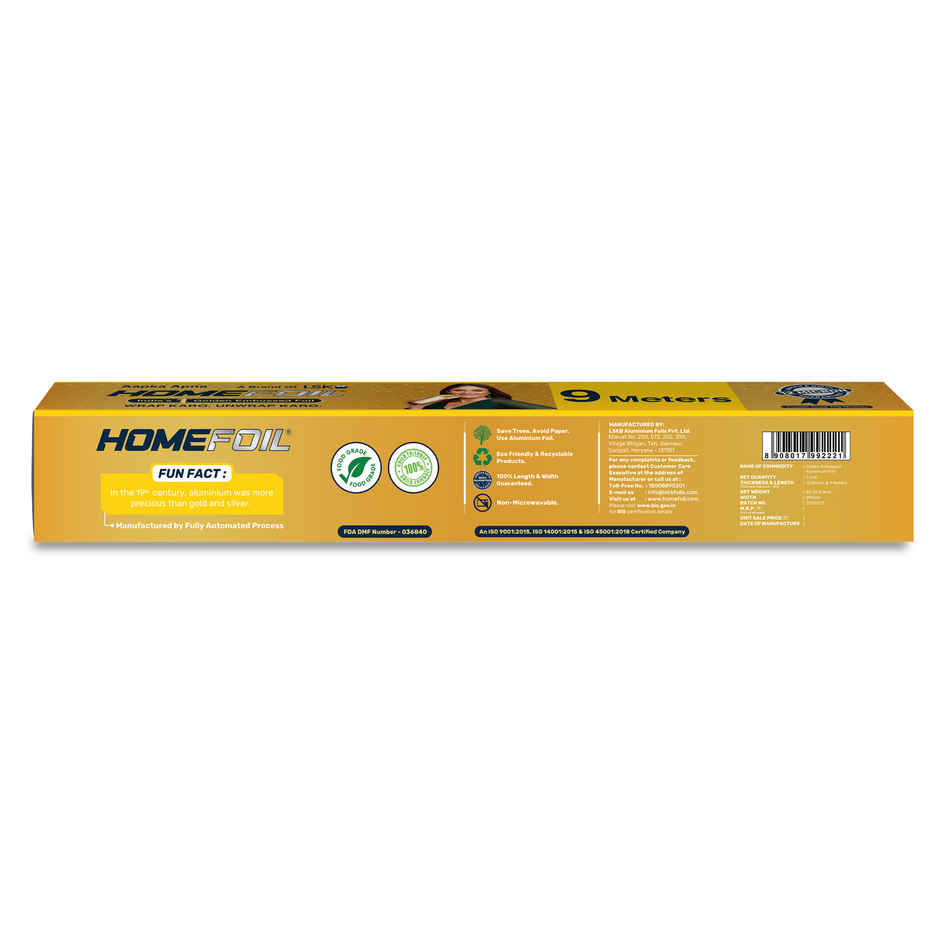 HOMEFOIL 9 Meter Golden Embossed Aluminium Foil
