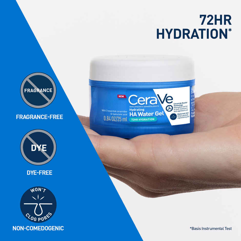 CeraVe HA Water Gel Oil-free Face Moisturizer with Hylauronic Acid & Ceramides for Plumpy Hydration