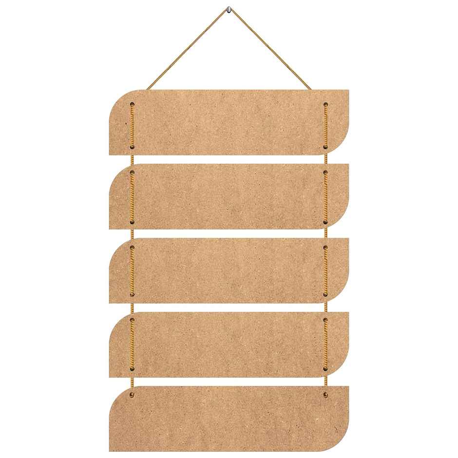 Indianara Set of 5 Arabic Quotes Wall hanging Pack of 5 | 26 x 11 inch, Multicolor