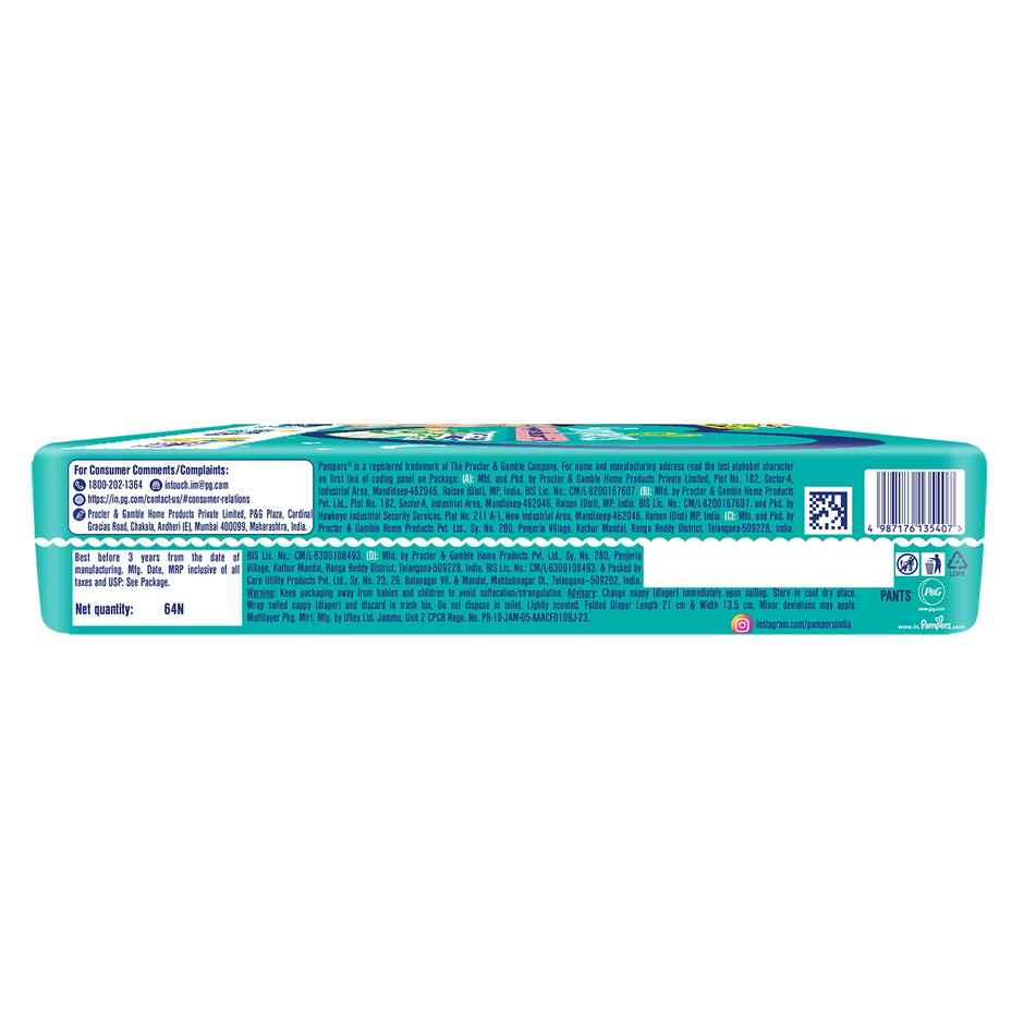 Pampers All Round Protection Pant Style Diaper | L | 64 pcs
