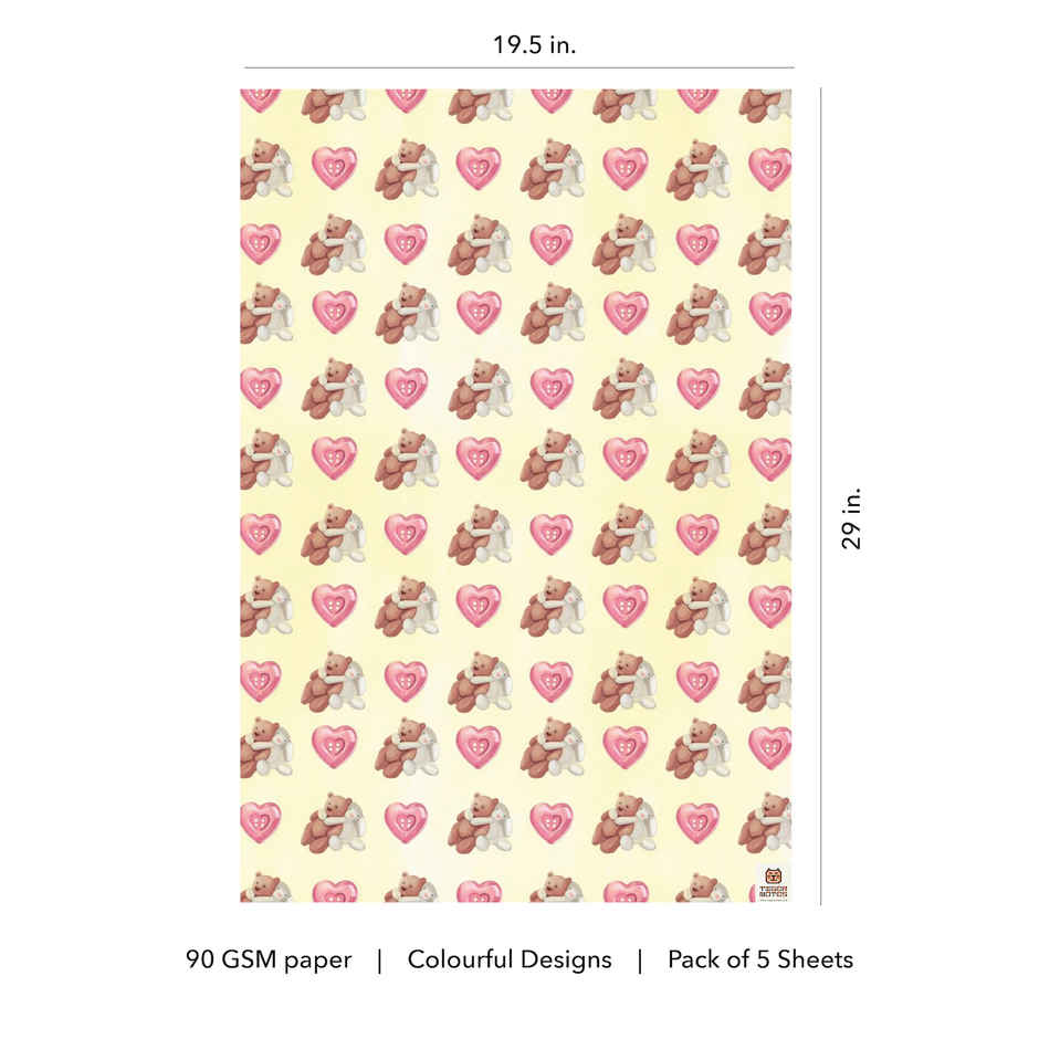 Tiger Notes Gift Wrap | Yellow Teddy