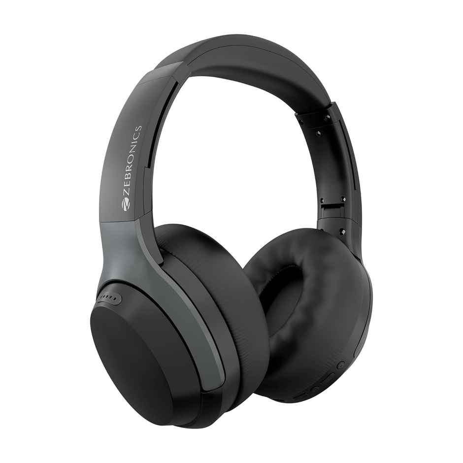 Zebronics Duke Plus BT Headphone, ANC, ENC, Gaming Mode, Dual Pairing, 70H, BT 5.4, AUX (Black)