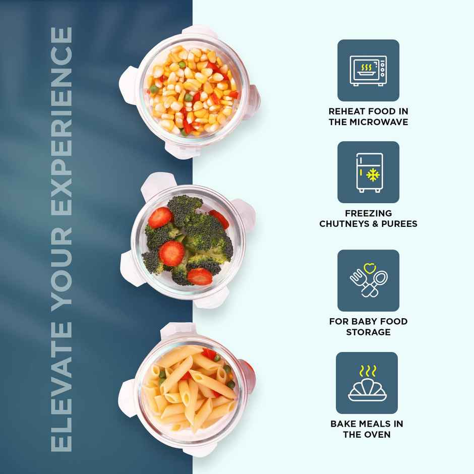 Oliveware Pebble Glassware Lunchbox - Blue