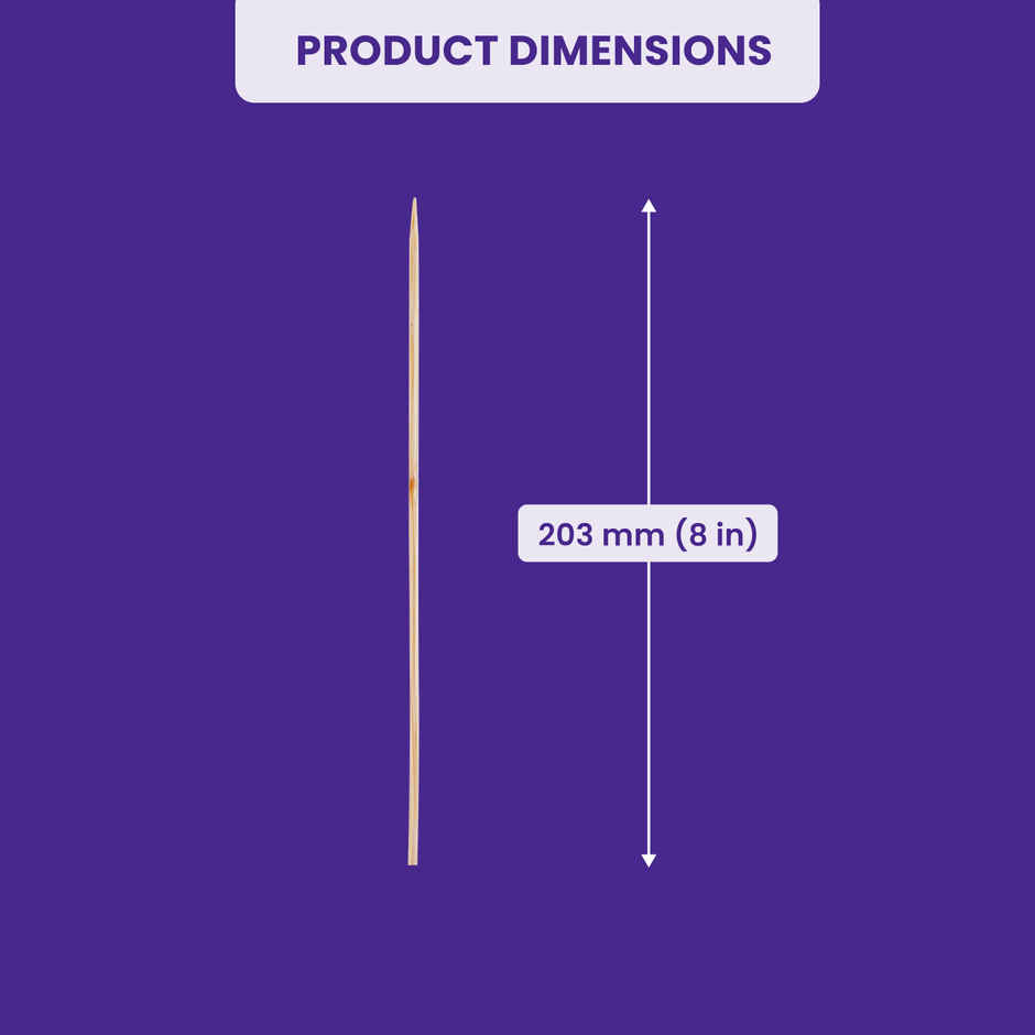 BAY6 Bamboo Skewer Stick - Pack of 60