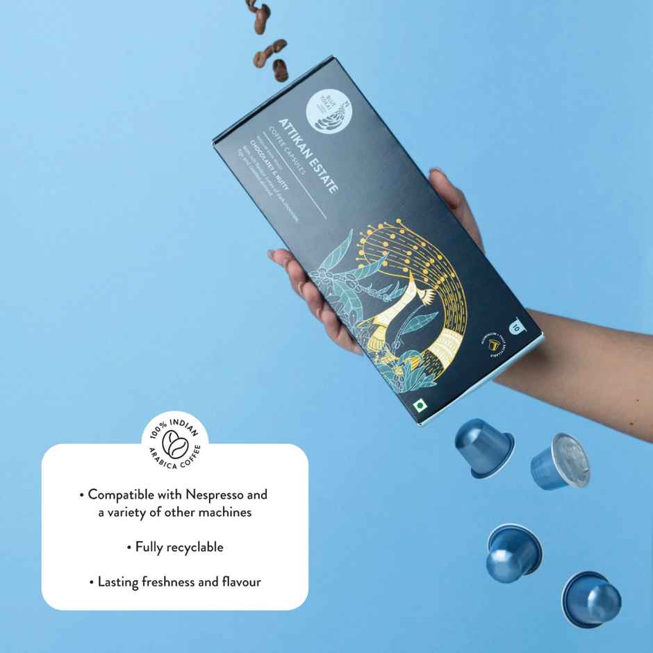 Blue Tokai Attikan Estate Medium Dark Roast Coffee Capsule Combo