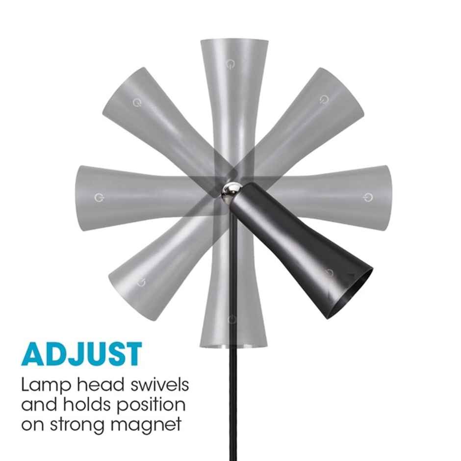 Desidiya Magnetic Table Lamp,Multiple Attachments, Powerful Magnets,Usb-C Rechargeable Battery